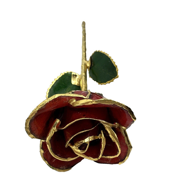 Red Rose 24K Gold Plated Forever Flower Valentines Day Gift Home Decor - Picture 6 of 9